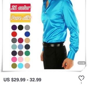 Men’s silk dress shirt